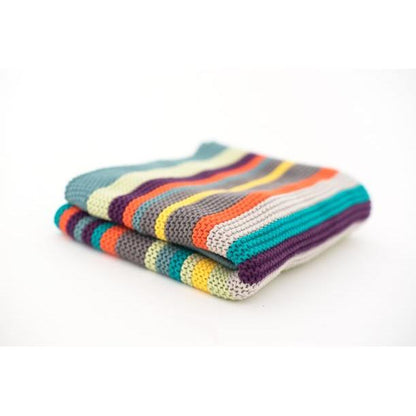 Kocyk dziecięcy z dzianiny CoZee 100% bawełna Tutti Bambini Multicolour Stripes
