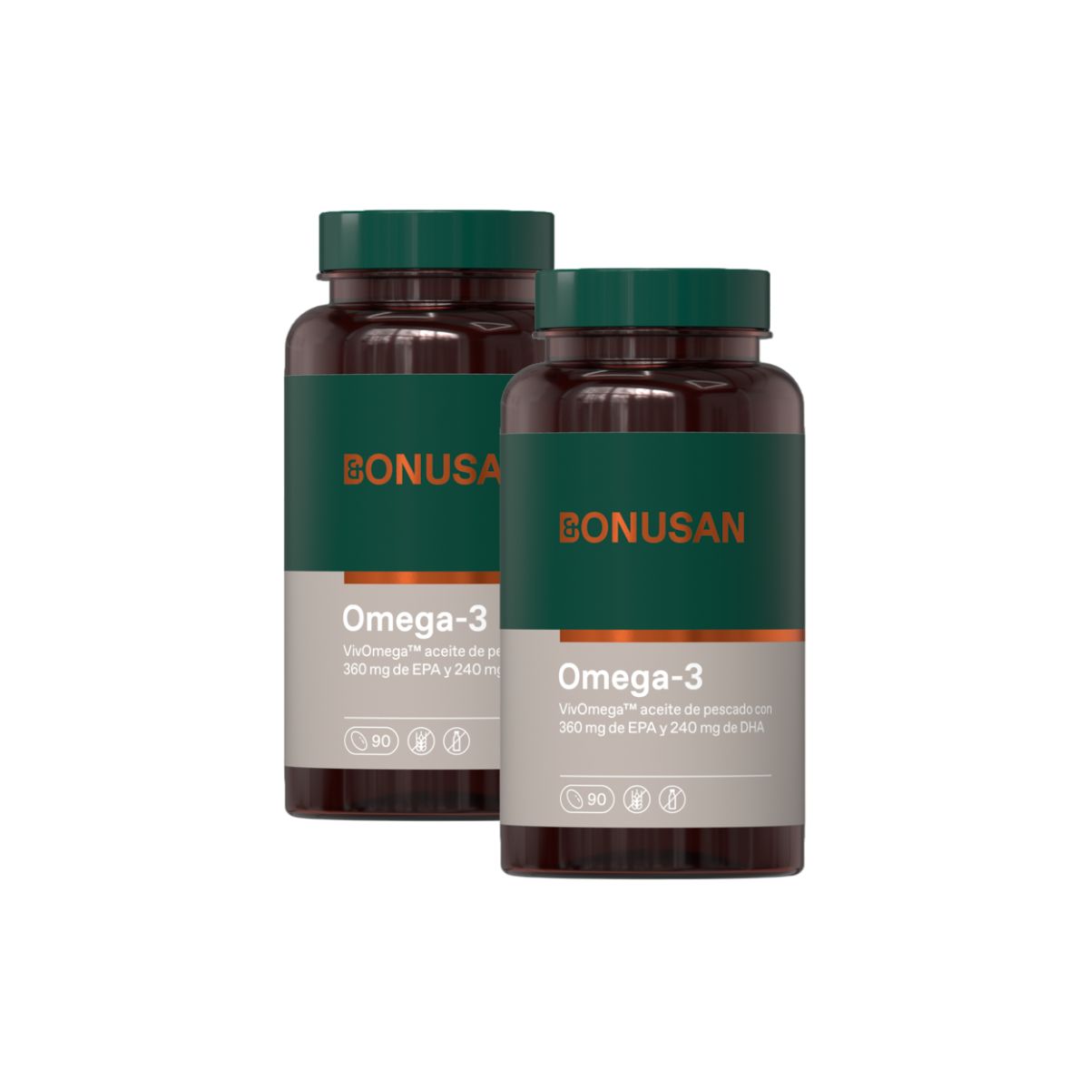 2er-Pack Omega-3, Bonusan, 90 Kapseln
