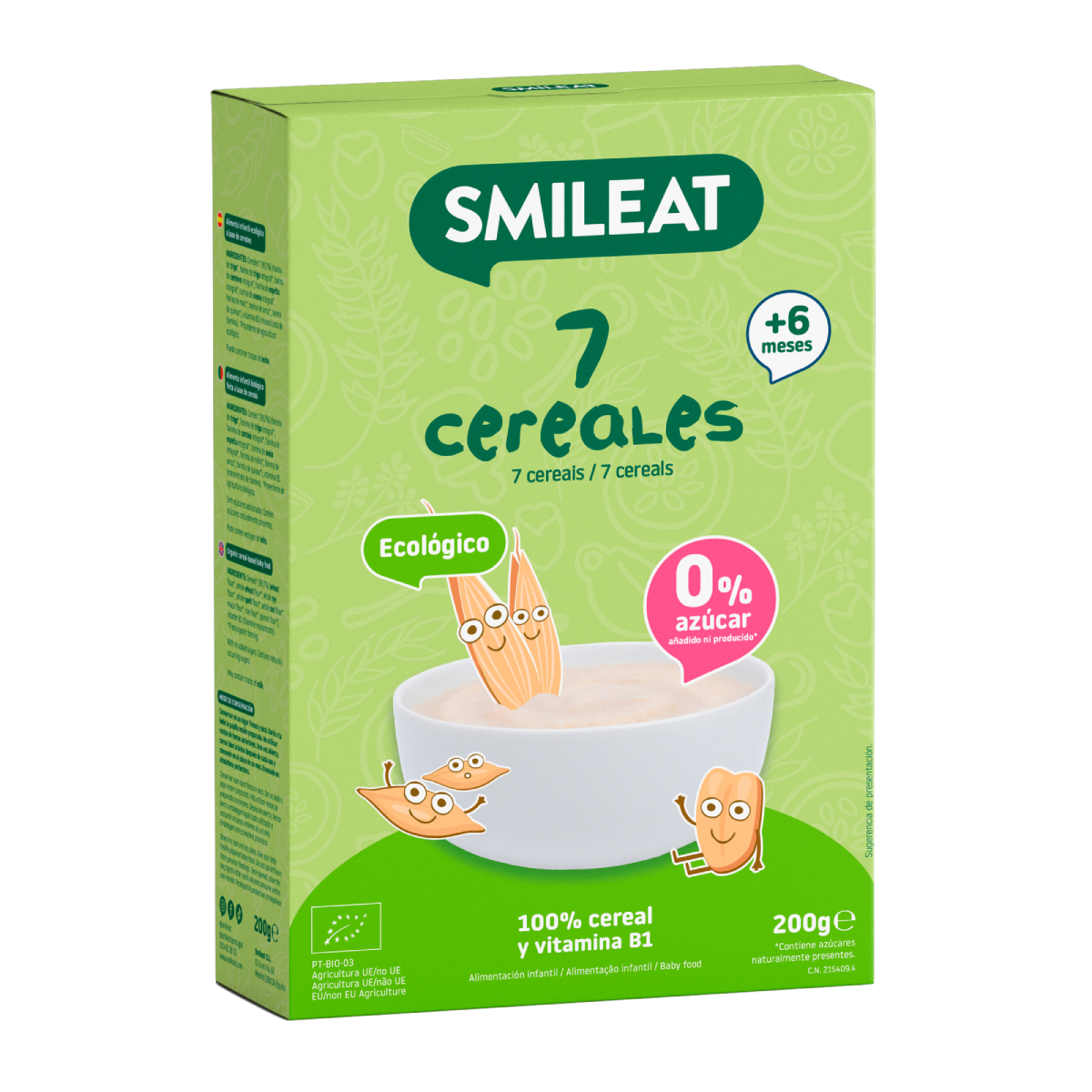 PROMO 3x Bouillie 7 céréales Eco Smileat 200 g