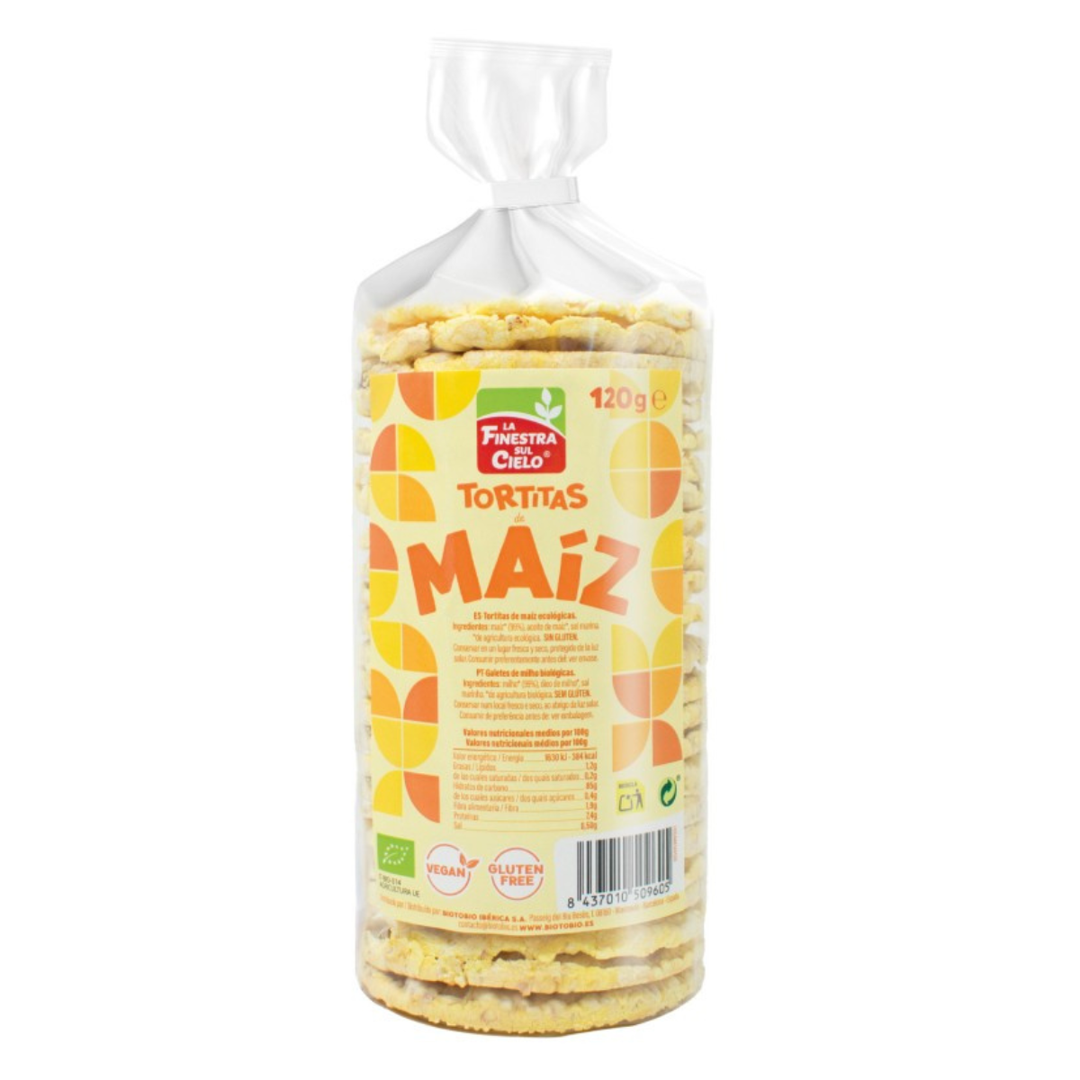 Glutenvrije maïspannenkoekjes met zout La Finestra Sul Cielo 120 g