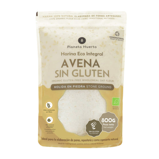 Glutenfreie Vollkorn-Haferflocken Eco Planeta Huerto 800 g