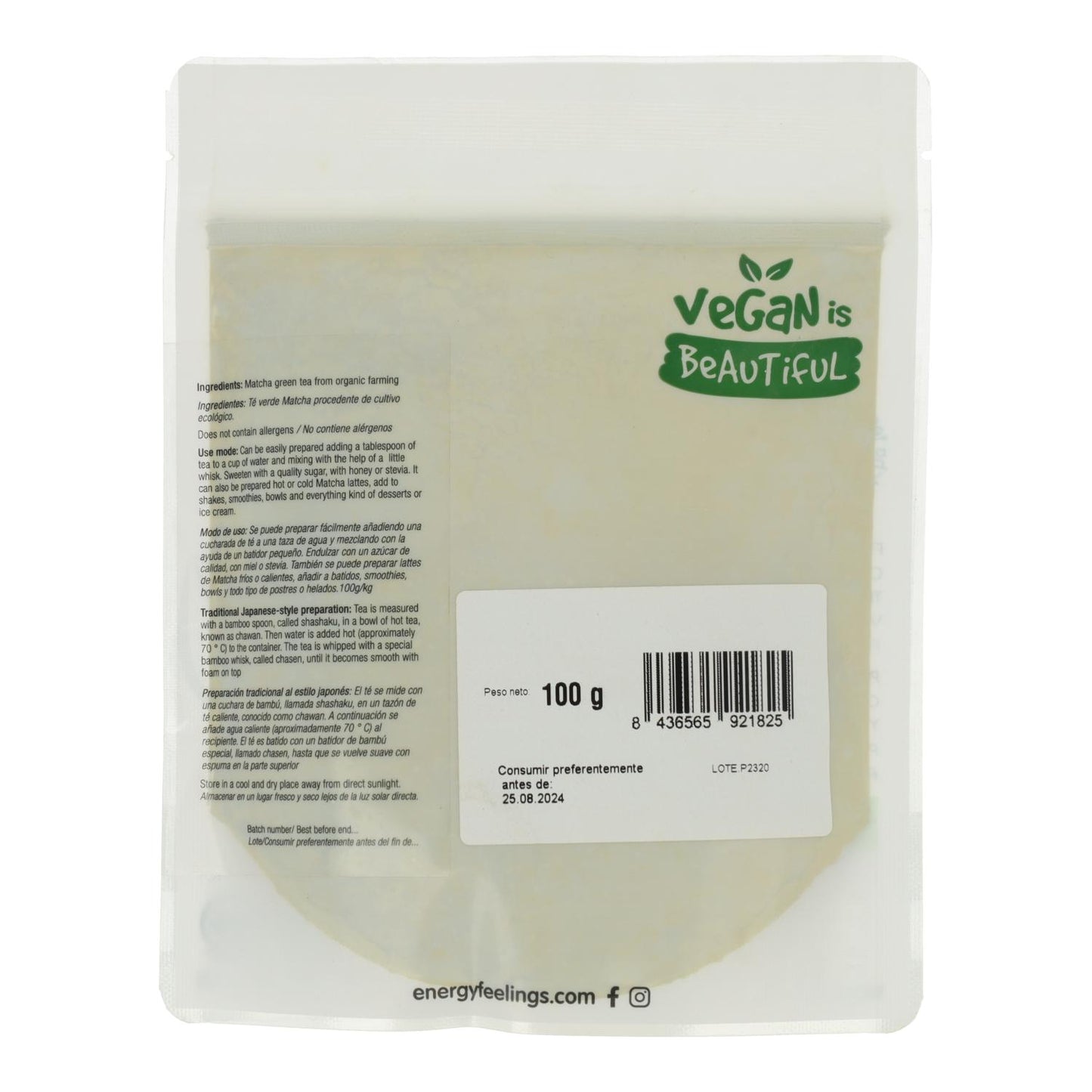 Lot de 2 thés verts Matcha ECO Energy Feelings