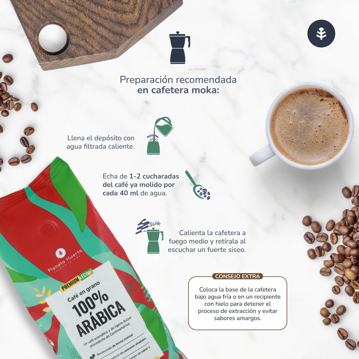 100% Arabica Planet Orchard Eco ground coffee 250 g