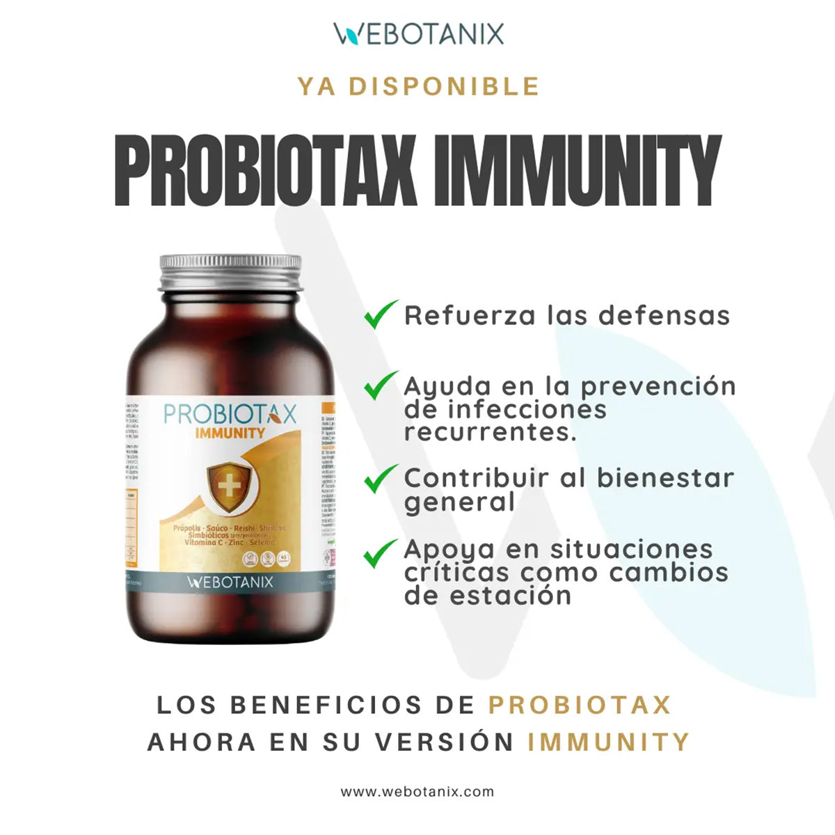 Probiotax Immunity Defensas WeBotanix 45 kapsułek