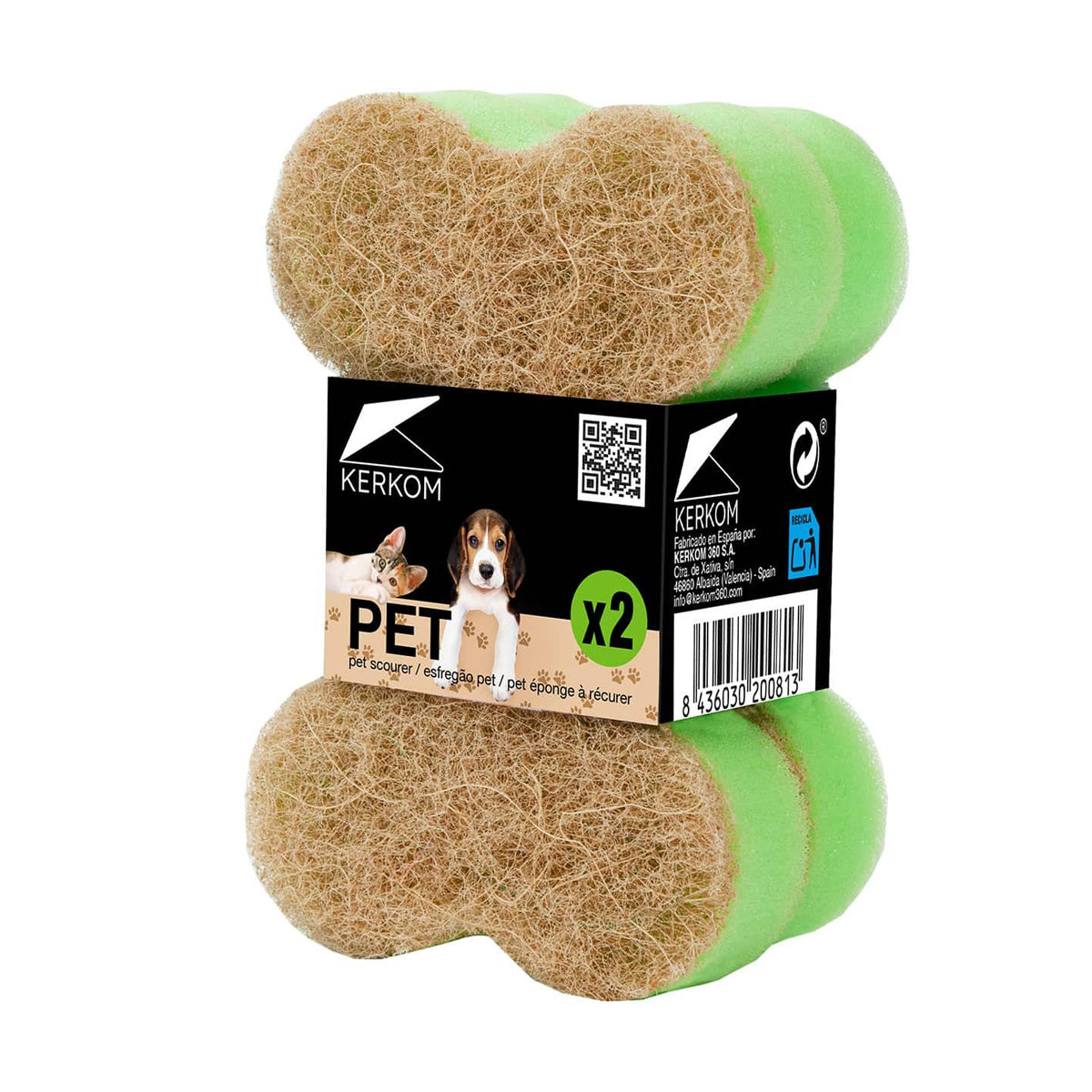 2er-Pack PET-Scheuerschwämme Kerkom