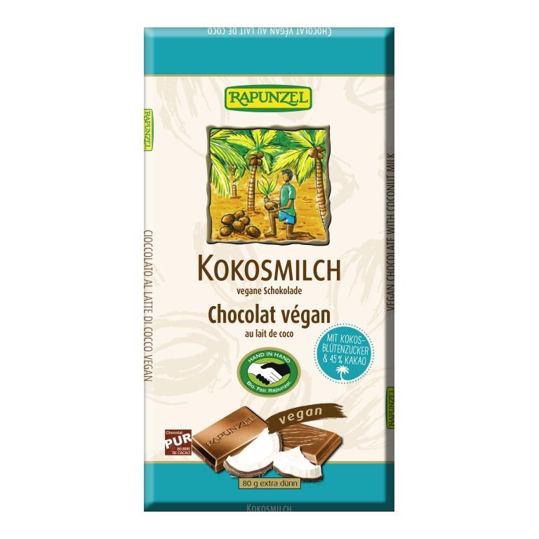 Tabletka czekoladowa mleczna kokosowa Rapunzel 80 g Rapunzel