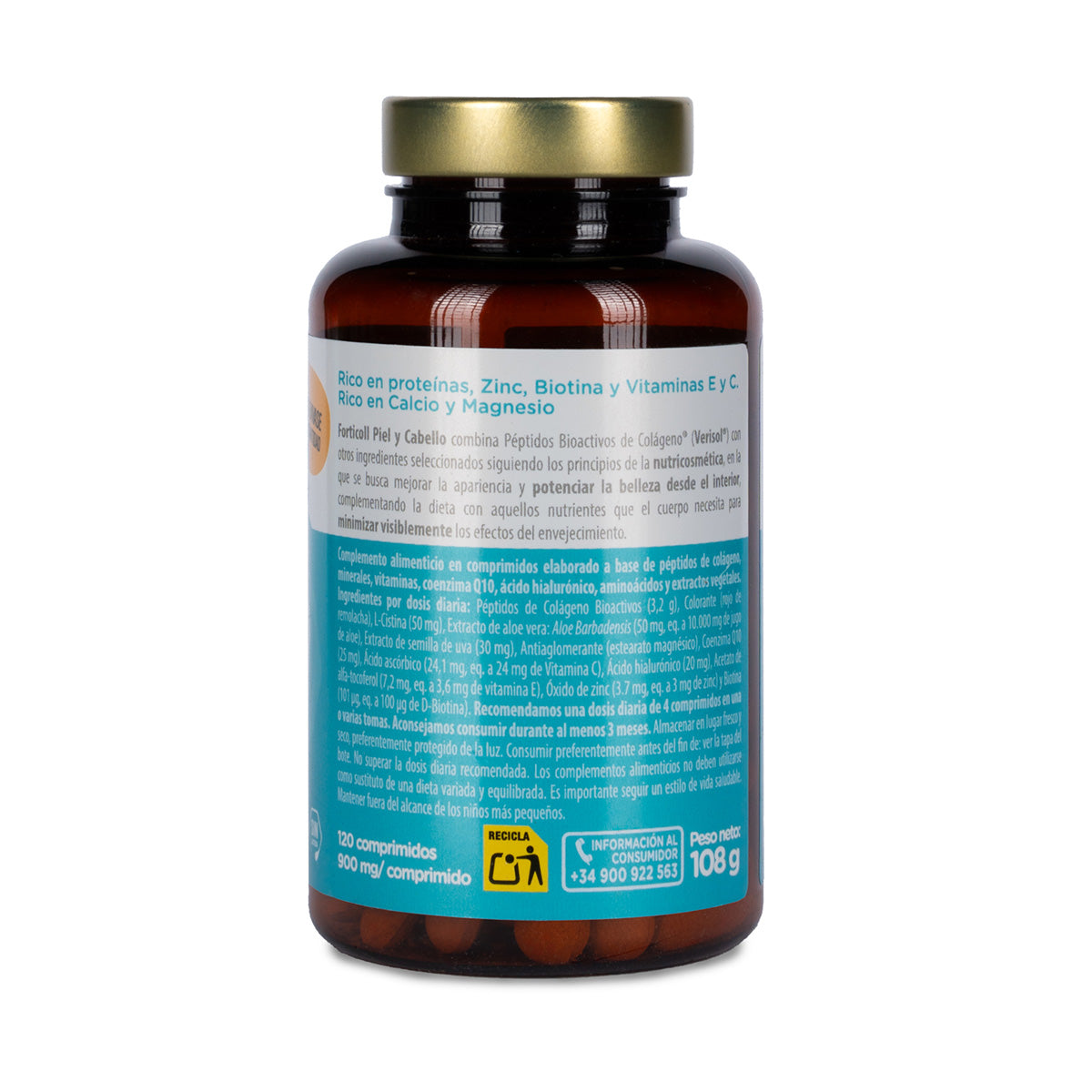 Bioaktivt kollagen för hud och hår Forticoll 120 tabletter