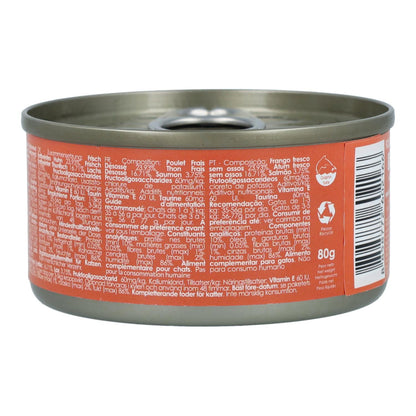 Zestaw Cat Lata Toppers - Kurczak i łosoś 80 g Mokra karma dla kotów w galaretce