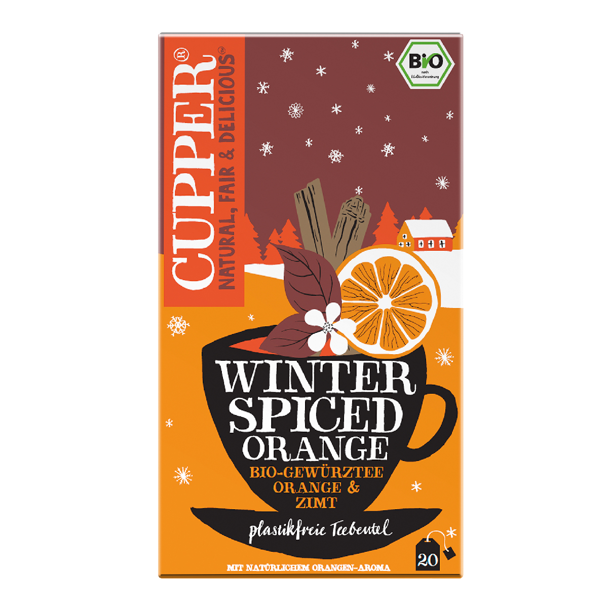 Cupper Organic Orange and Cinnamon Tea 20 bags