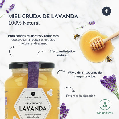 Surowy miód lawendowy Planeta Huerto 500 g
