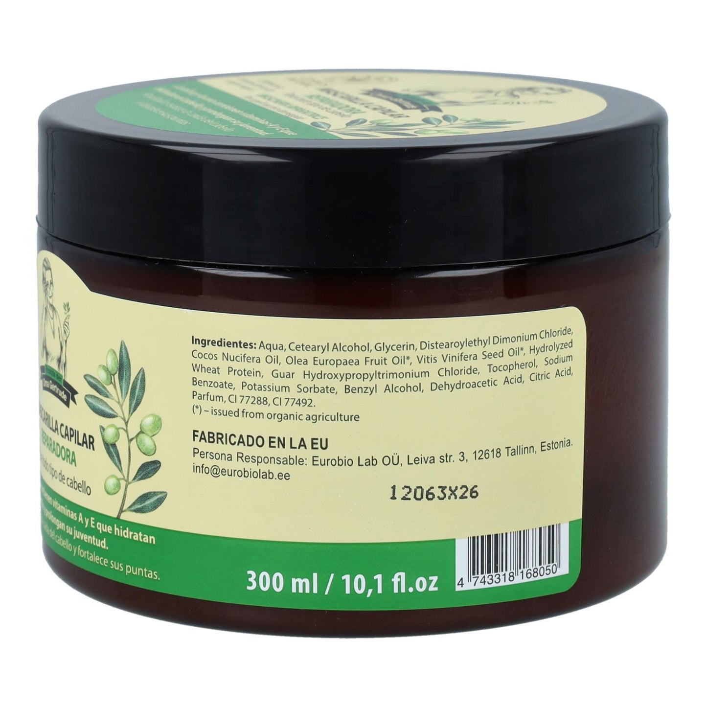 Maschera riparatrice e nutriente per capelli secchi e danneggiati, Oma Gertrude, 300 ml