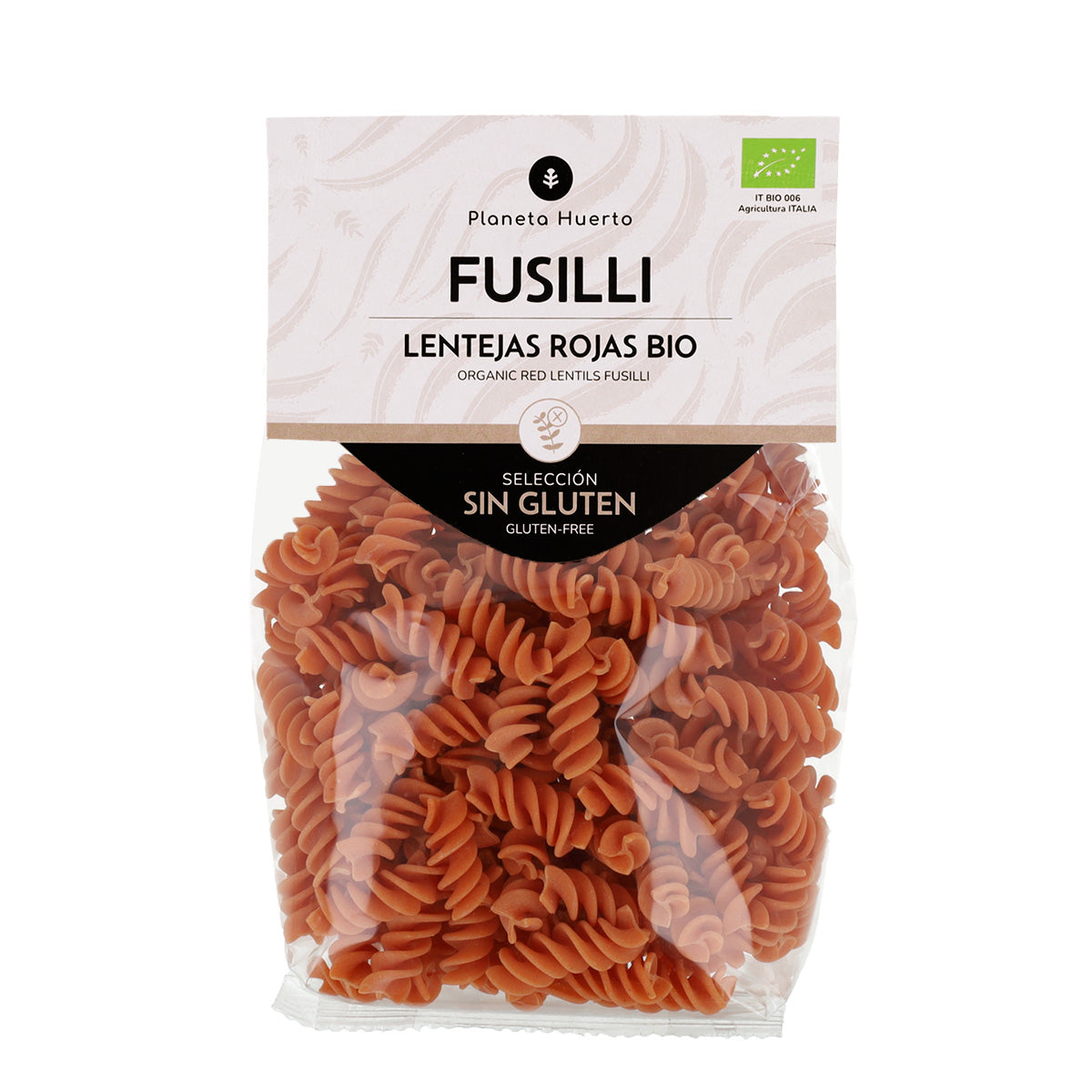 Planeta Huerto gluten-free organic lentil spirals 250 g