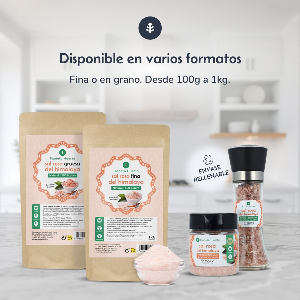 Rosa Himalaya-Salz grob Planeta Huerto 1 kg