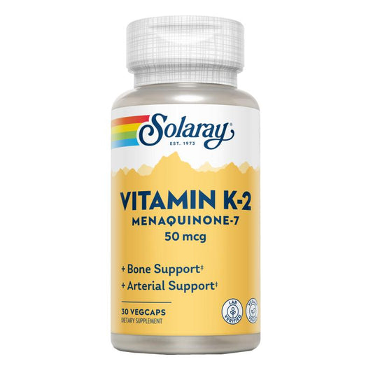 Vitamine K2 Menaquinone 7 Solaray, 30 gélules