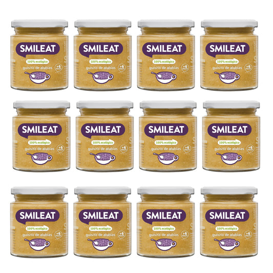 Pack of 12 Smileat Organic Bean Stew Jars, 230 g