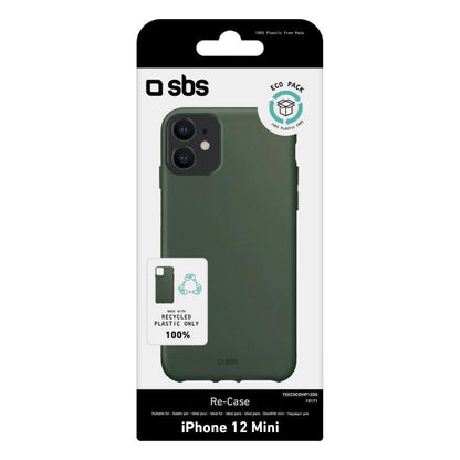 Coque en plastique recyclé pour iPhone 12 Mini verte SBS