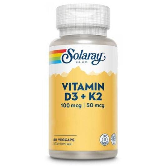 Vitamine D3-K2 Solaray 60 gélules