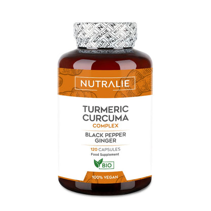 Nutralie Complexe curcuma + gingembre et poivre noir bio 120 gélules