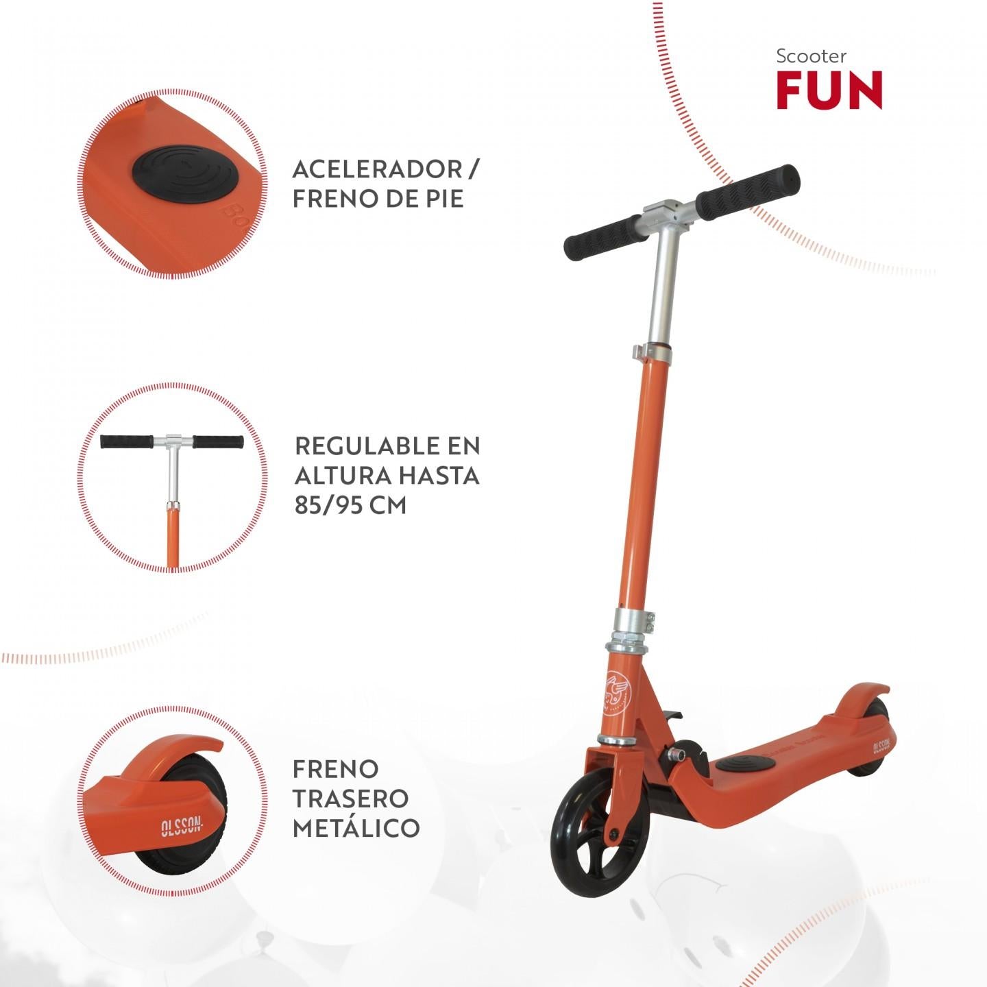 Trottinette électrique Olsson Fun rouge