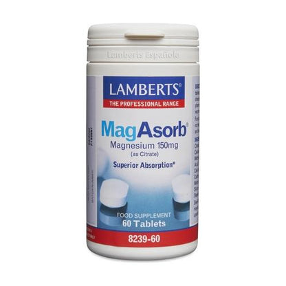 MagAsorb Bioverfügbares Magnesium – Lamberts, 60 Tabletten