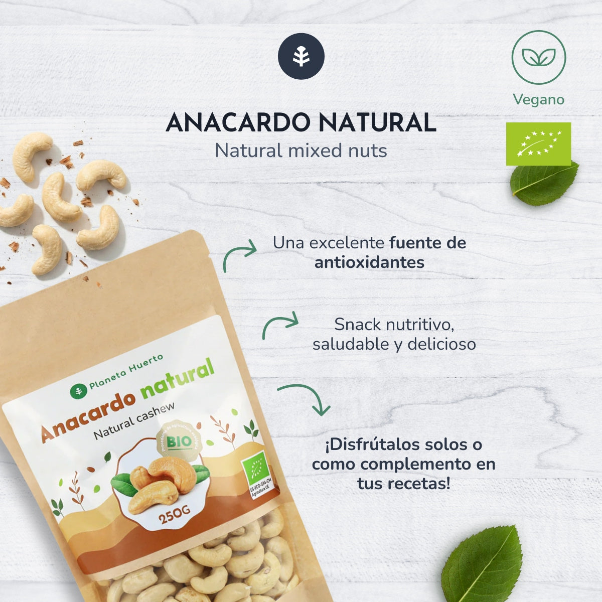 Anacardi naturali ECO Planeta Huerto 1 kg