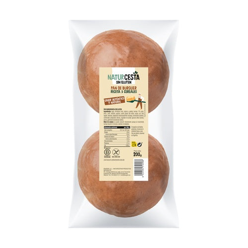 Panini per hamburger con 3 cereali senza glutine Naturcesta 200 g