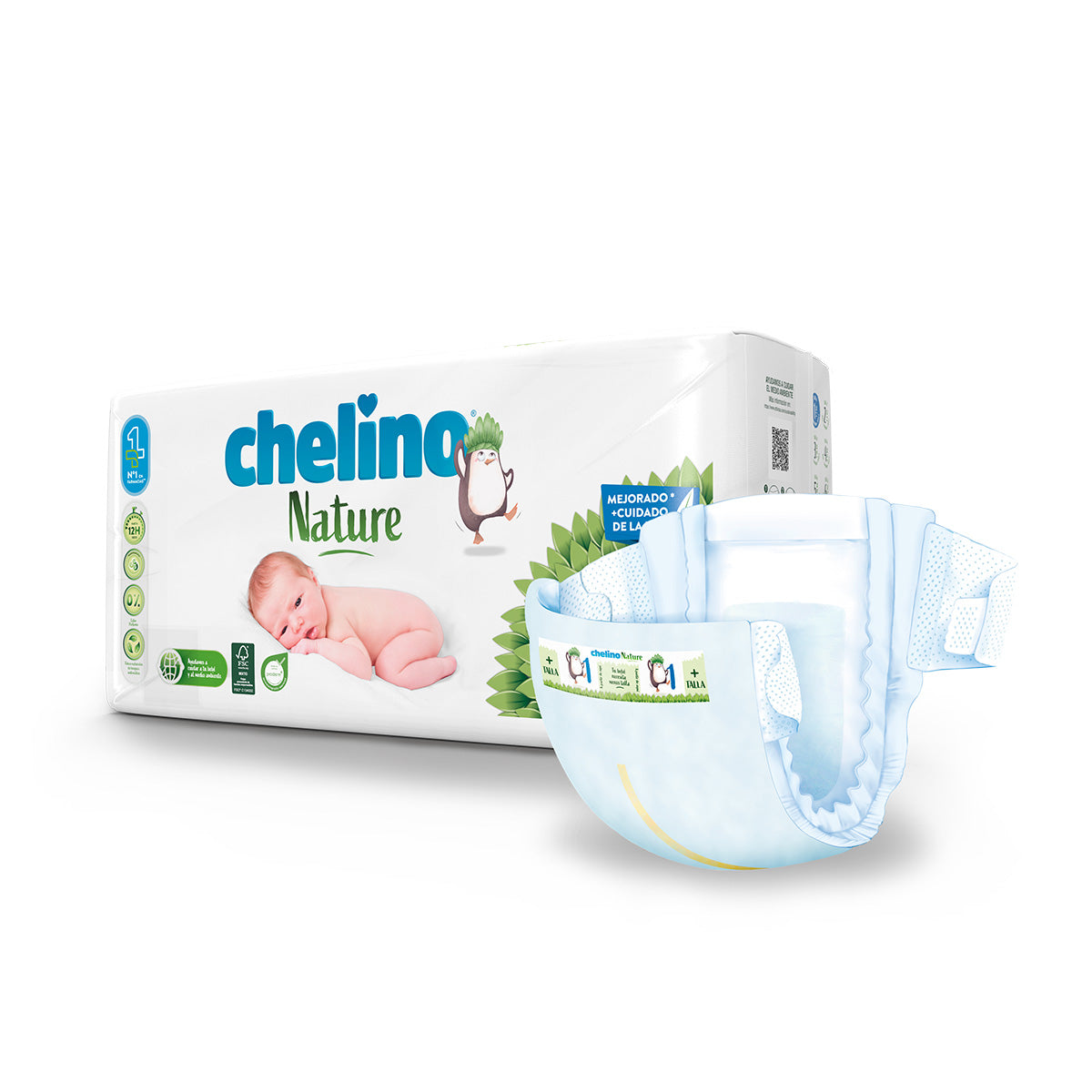 Zestaw 6x Pieluchy T1 1-3 kg Chelino Nature 28 szt.