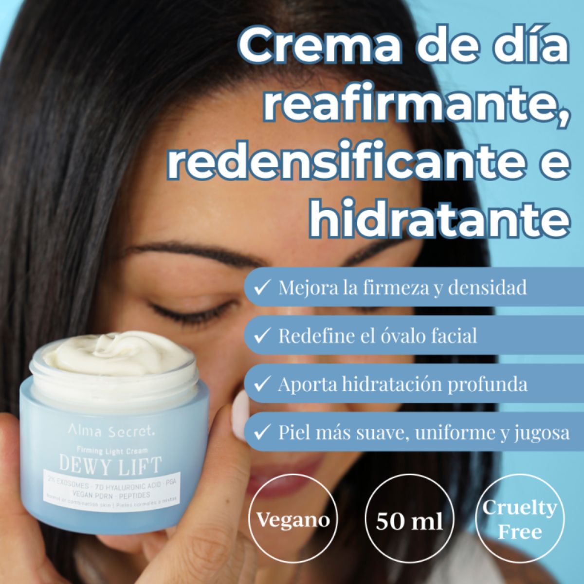 Crema Día Reafirmante Dewy Lift Light Alma Secret 50 ml