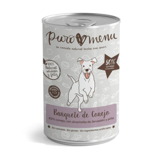 Barf våtfoder för hundar Kaninbankett Puromenu 400 g