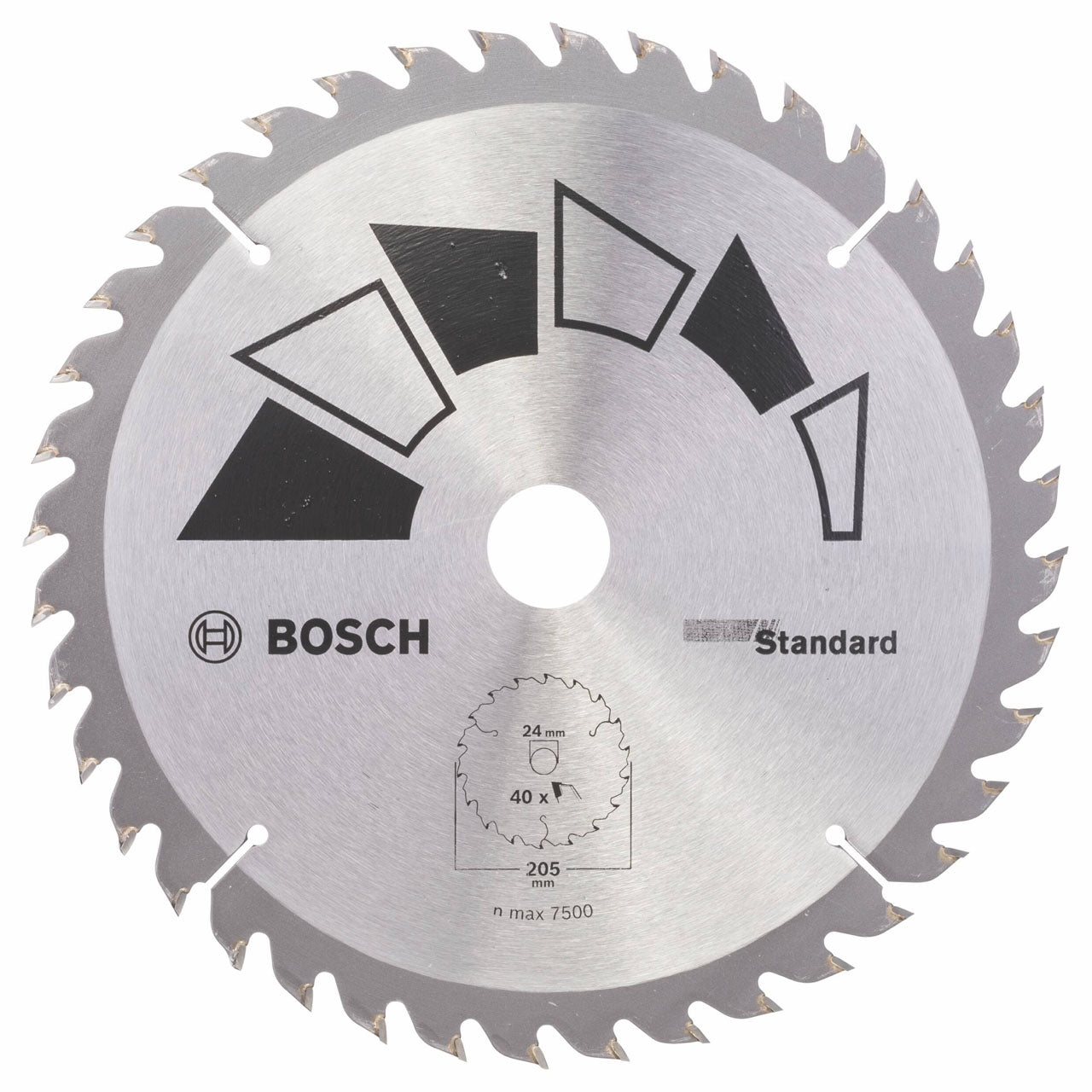 Standardowa tarcza Bosch do piły tarczowej 205 x 16/18/20/24 mm 40 zębów
