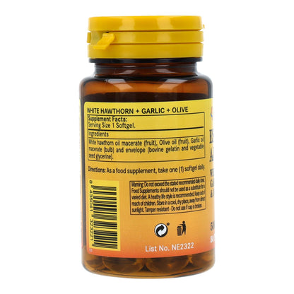 Hawthorn, Garlic and Olive 500 mg Nature Essential 50 Capsules