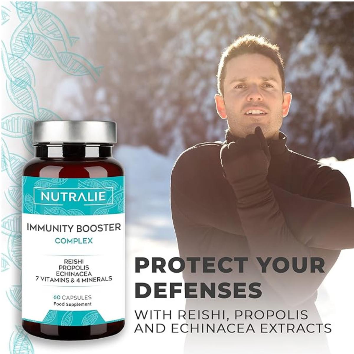 Nutralie Immune Defence with Reishi + Propolis + Echinacea 60 capsules