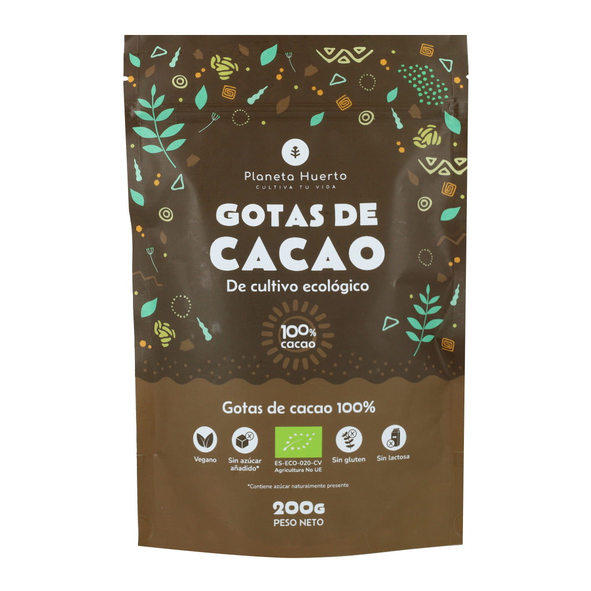 Chokladdroppar 100% kakao ECO Planeta Huerto 200 g