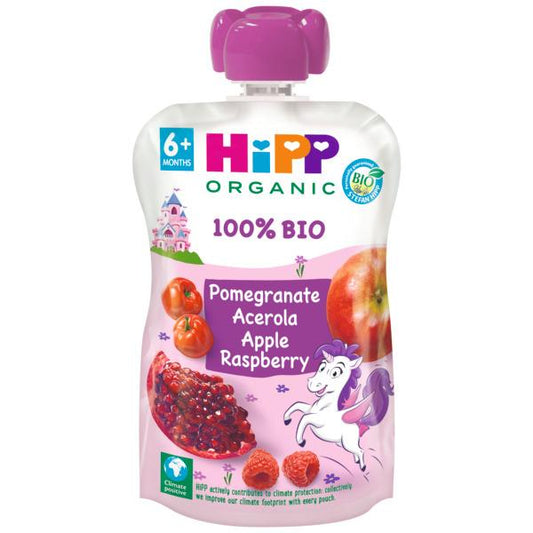 HIPP Organic Apple, Raspberry and Pomegranate Pouch +6 months 100 g