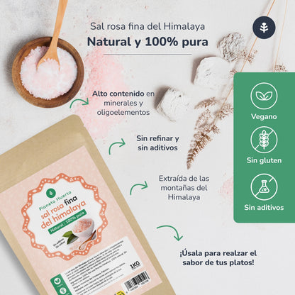 Packung 2x Rosa Himalayasalz ECO Planeta Huerto 1 kg