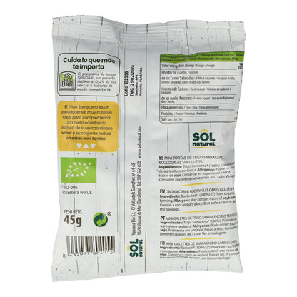 Sol Natural organic gluten-free buckwheat mini pancakes 45 g