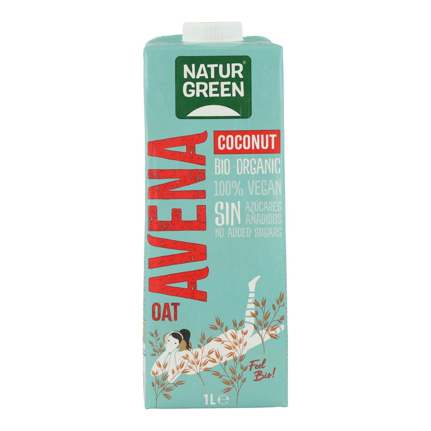 6-pack NaturGreen ekologisk havre- och kokosdryck 1 l
