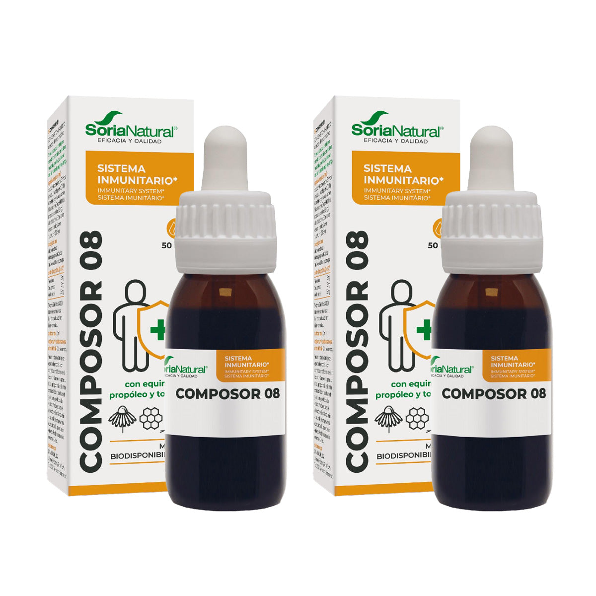 Confezione da 2 Composor 8 Echina Siglo XXI Soria Natural, 50 ml