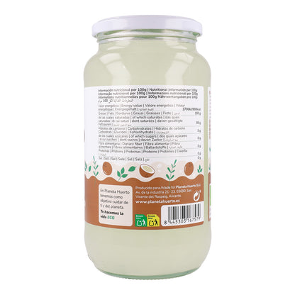 Pack 3x Virgin coconut oil ECO Planeta Huerto 1L