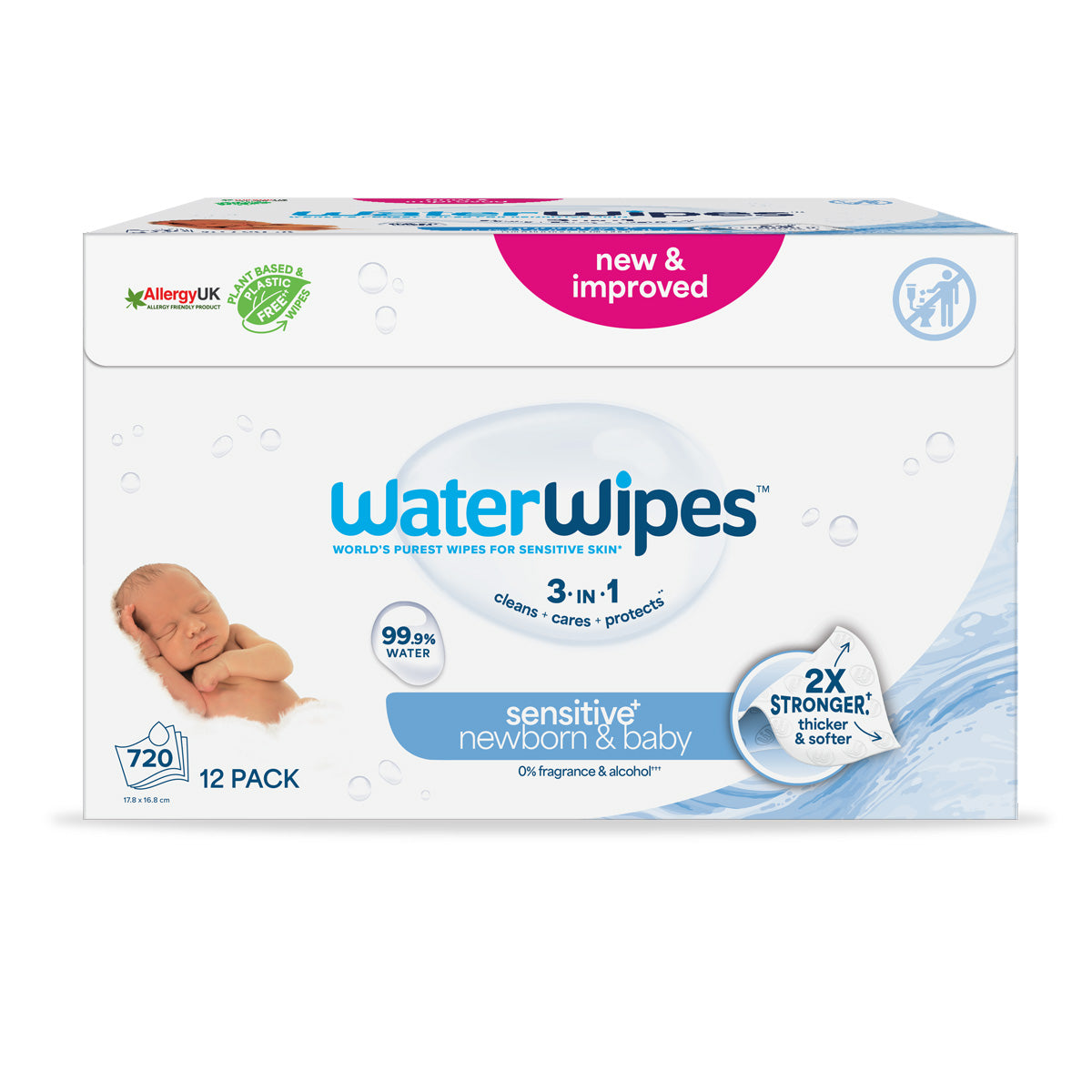 Zestaw WaterWipes BIO Chusteczki dla niemowląt 720 szt.