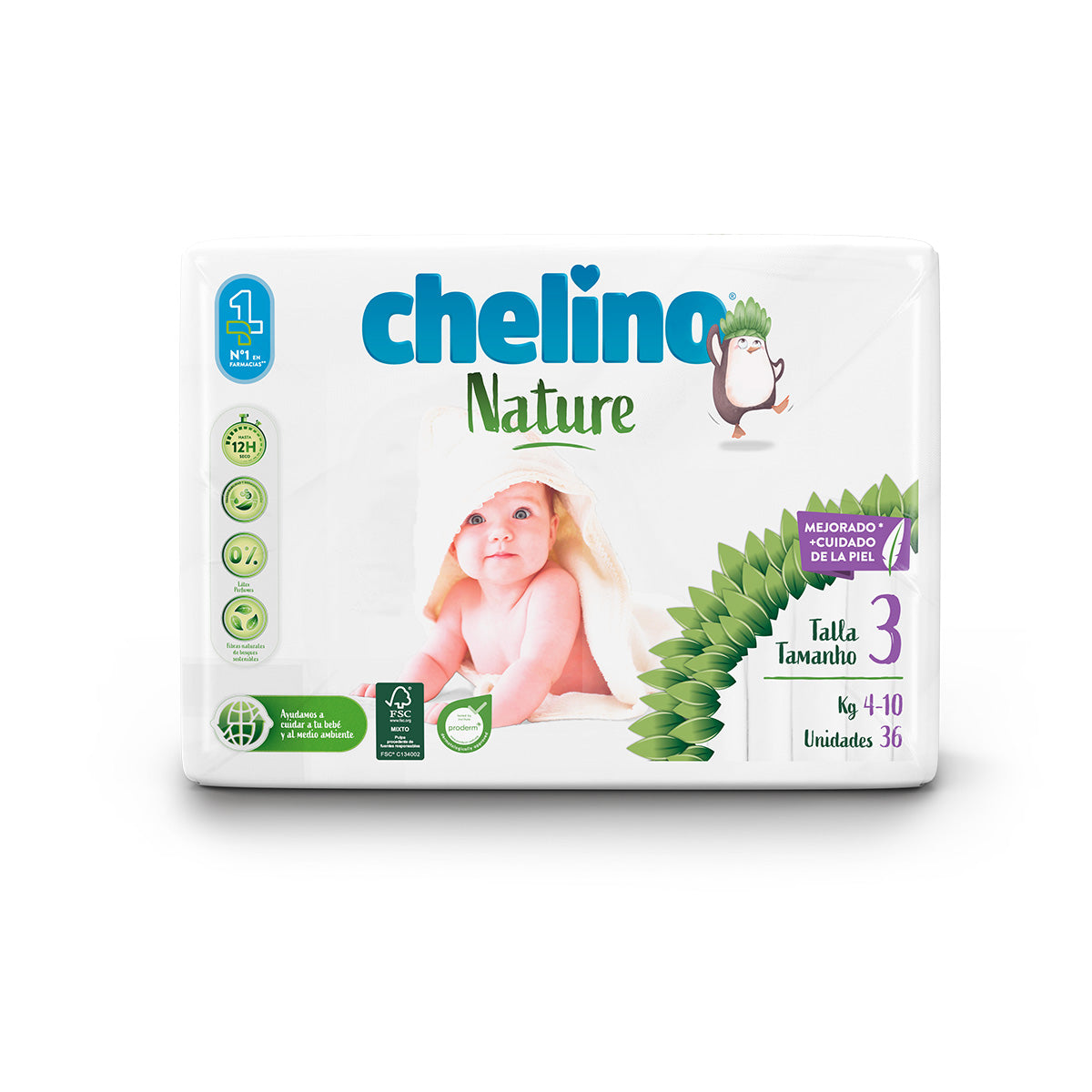 Blöjor T3 4-10 kg Chelino Nature 36 st