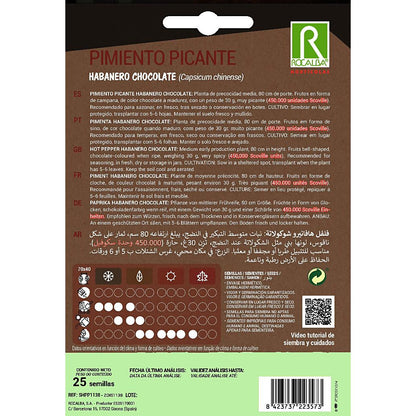 Semi di peperoncino piccante Habanero Chocolate Rocalba