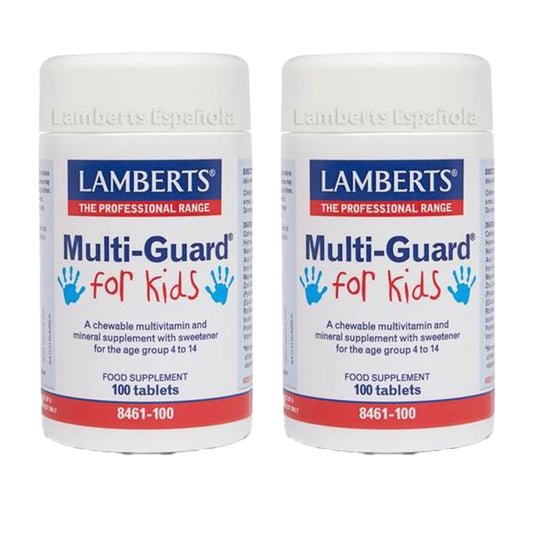 Pack of 2 Multi-Guard for Children. Vitamins and Minerals, Lamberts, 100 chewable tablets