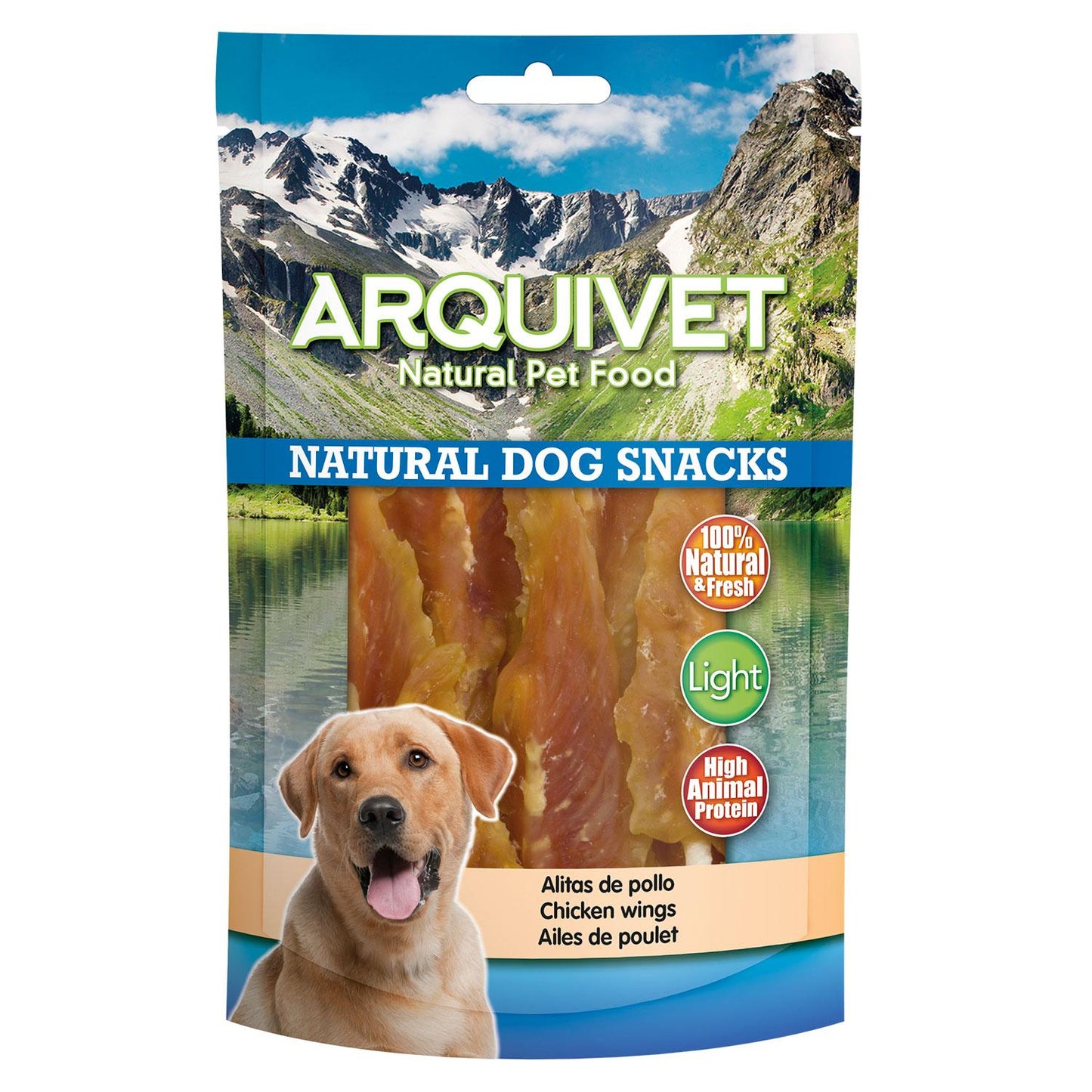 Natürlicher Snack für Hunde  Hühnerflügel  Arquivet 100 g