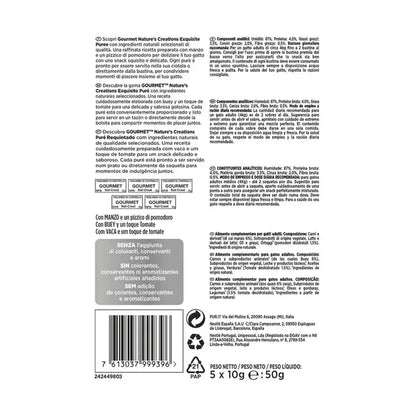 Zestaw 11 x GOURMET Nature's Creations Wyśmienity płynny puree z łososiem i marchewką 5x10 g