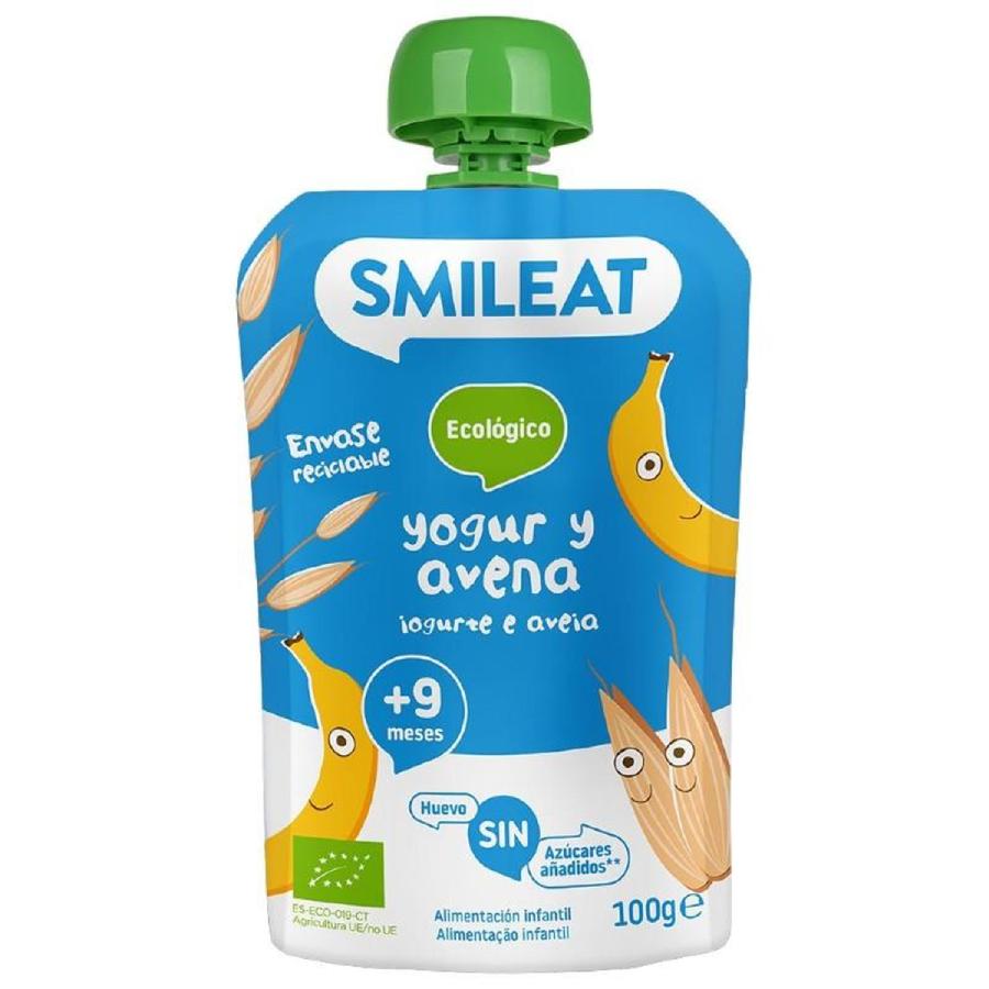 3er-Pack Smileat Bio-Joghurt-Haferflocken-Beutel, 100 g