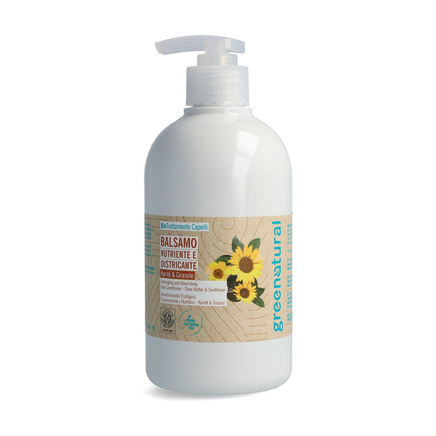Balsamo per capelli con girasole e karité ecobio, Greenatural, 500 ml