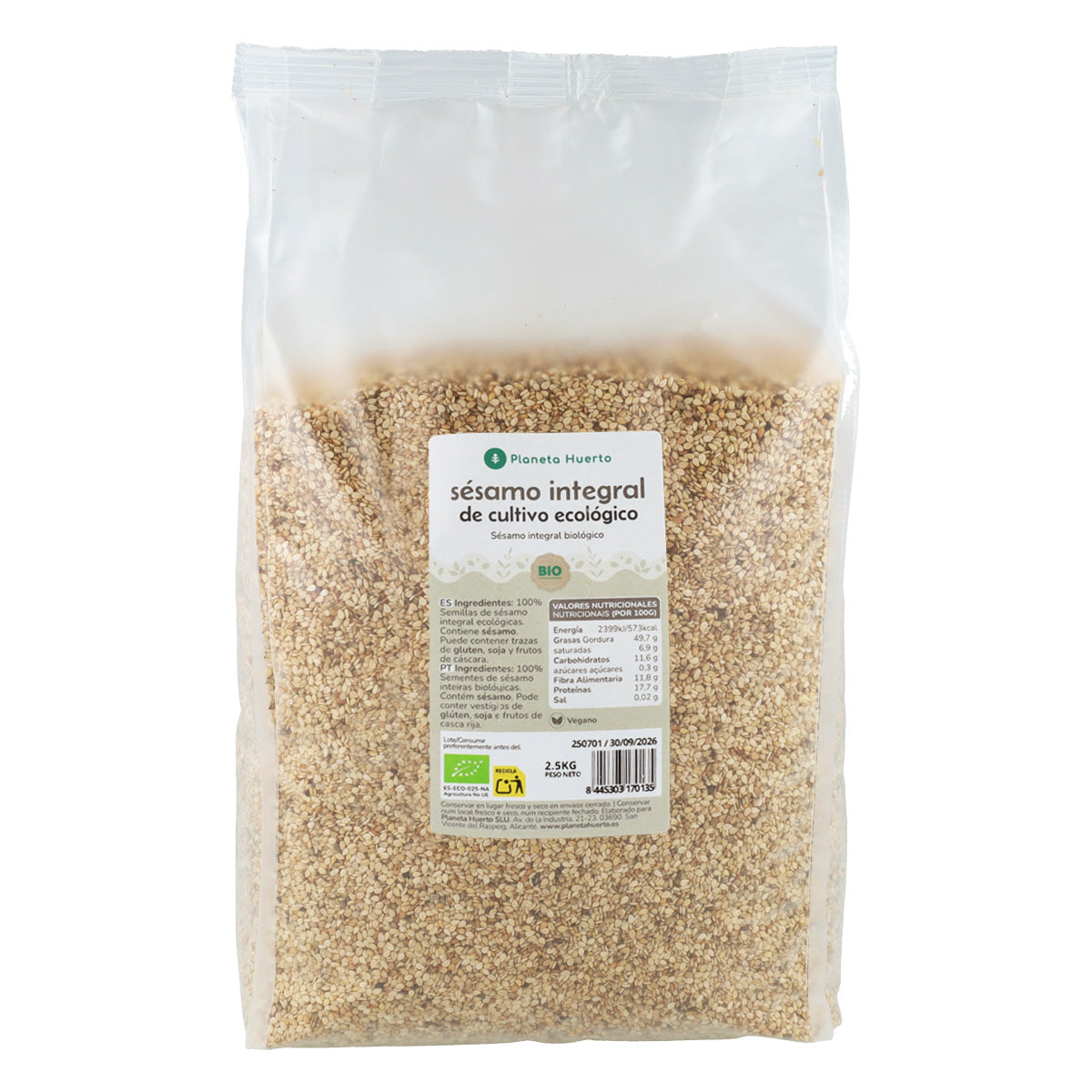 Sesam Vollkorn ECO Planet Garden 2,5 kg