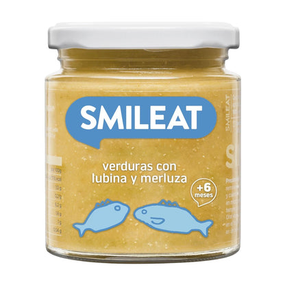 Słoiczek BIO Warzywa z labraksem i morszczukiem Smileat, 230 g