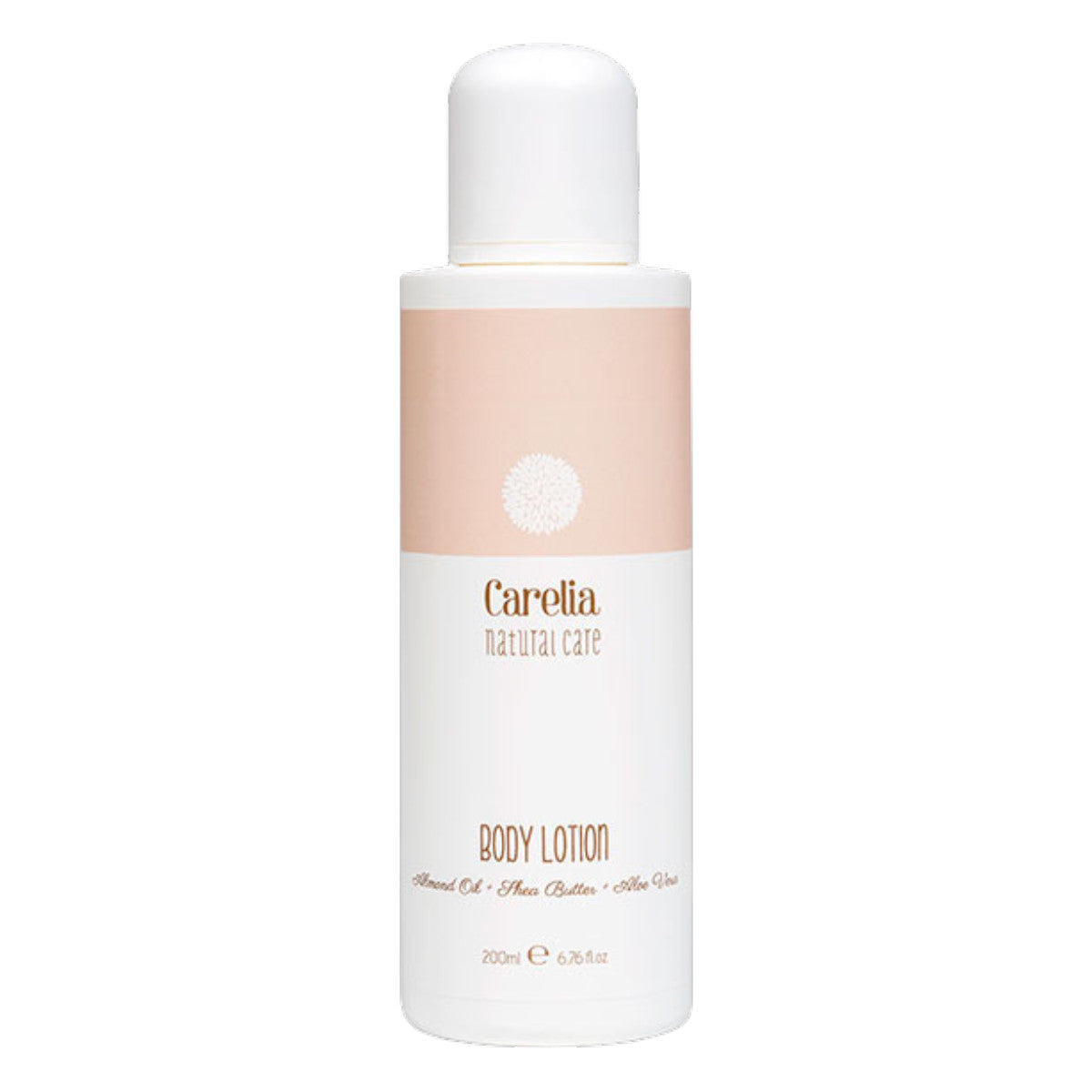 Loción Corporal segura durante el embarazo de Almendras Dulces, Manteca Karité y Aloe Vera Carelia 200 ml